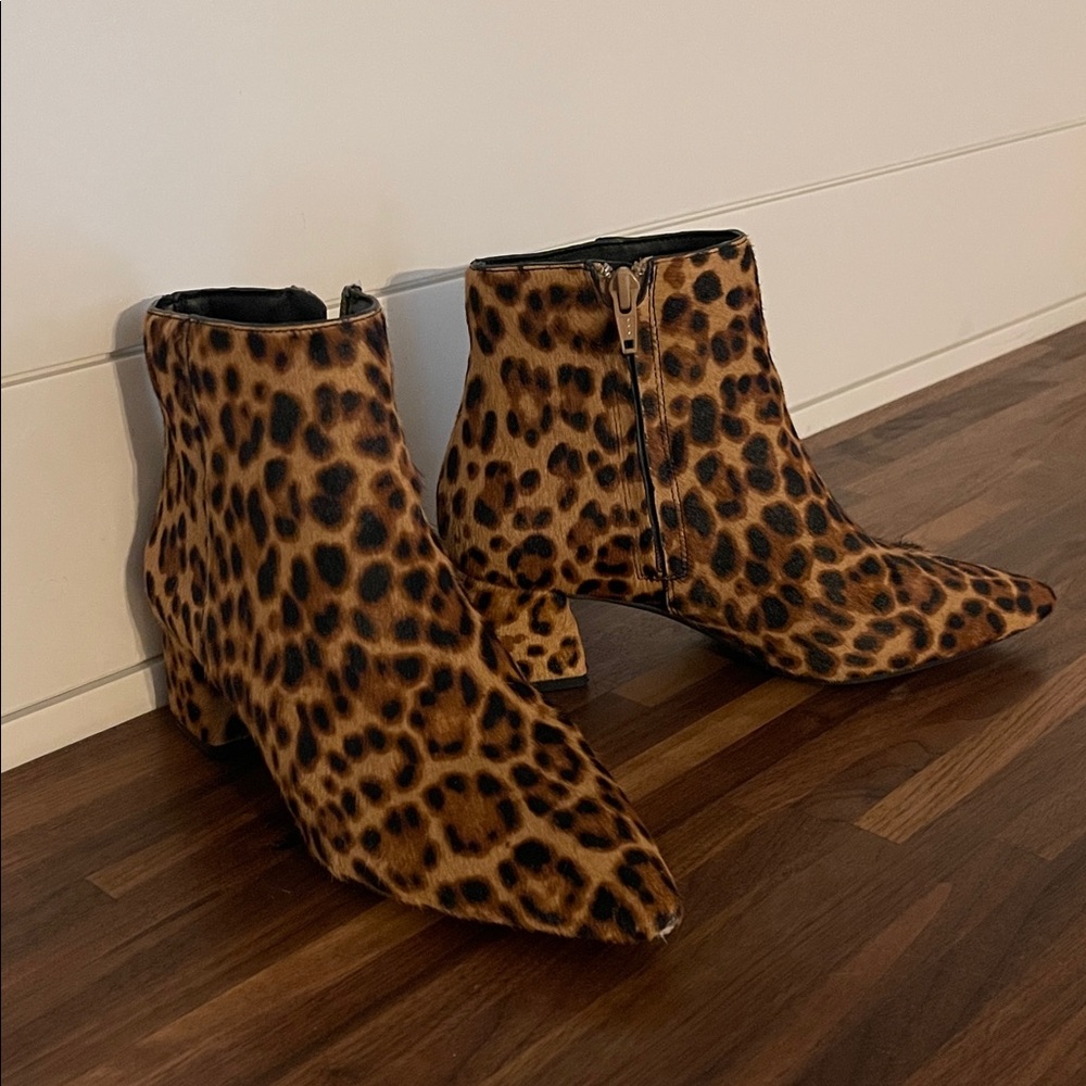 Leopard Print Ankle Boots